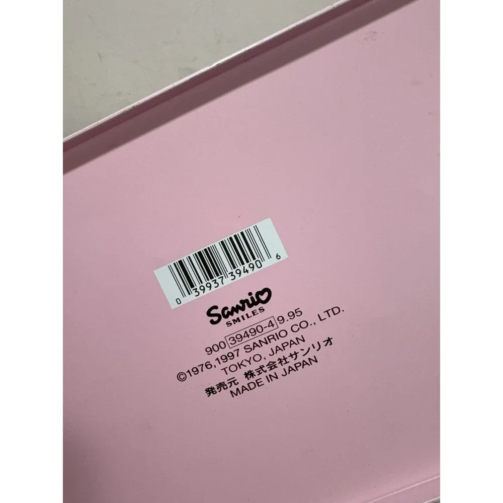 Sanrio Vintage Hello Kitty‎ Desk Tin Box Garbage Trash Can Dust Box japan 1997